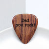 Wooden Plectrum with Dad personalisation