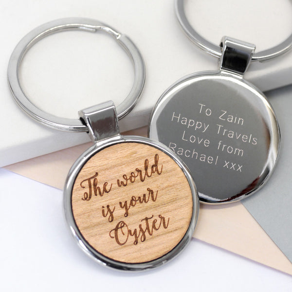 Wooden Engraved keyring