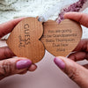 Cherry wood new baby announcement keepsake