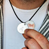 Mens disc necklace