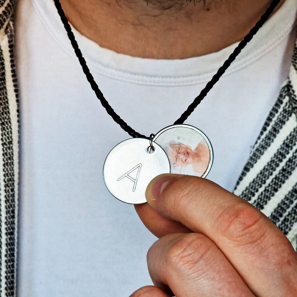 Mens disc necklace