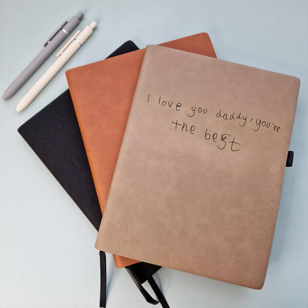 Three notebooks in Dark Cream, Brown and Black