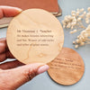 Maple wood coaster personalised with a teachers name and definition