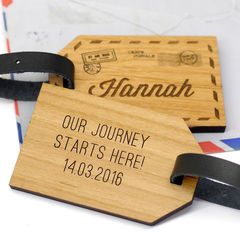 Wooden Luggage Tag