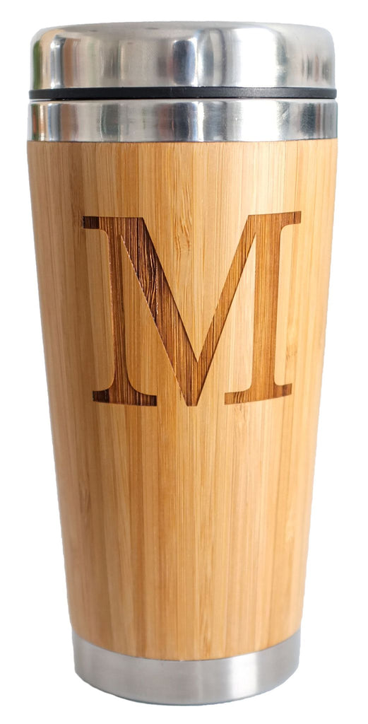 Wooden Coffee Flask with Initial