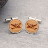 aeroplane print design cufflinks