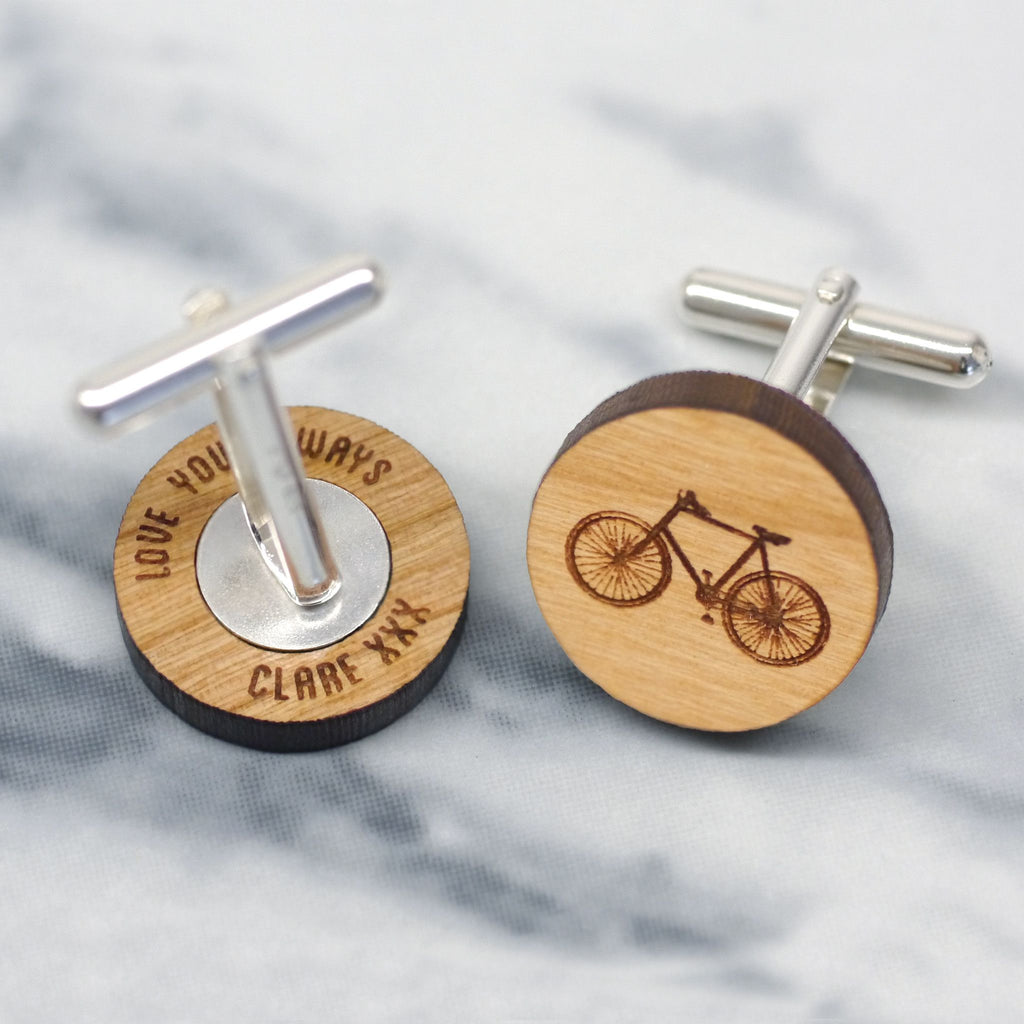 Bicycle design cufflinks