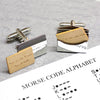 morse code cufflinks