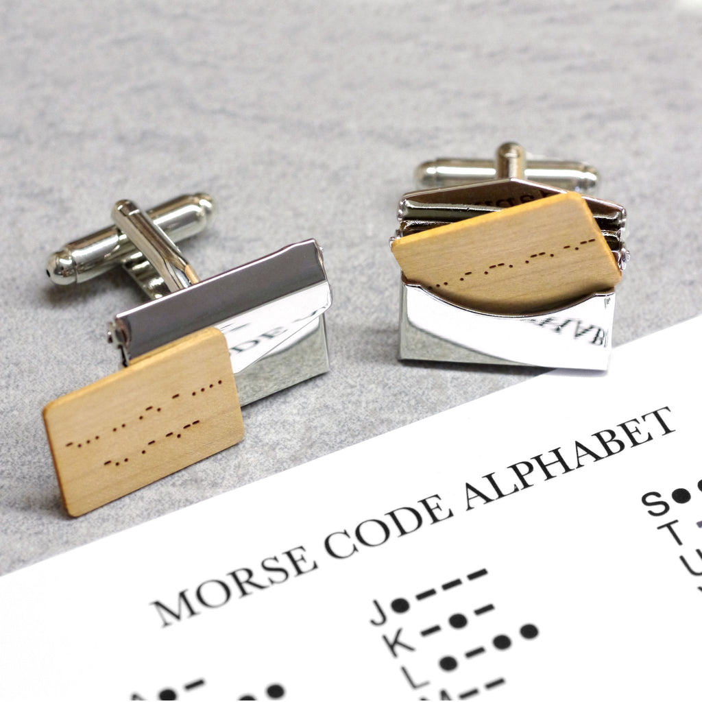 morse code cufflinks
