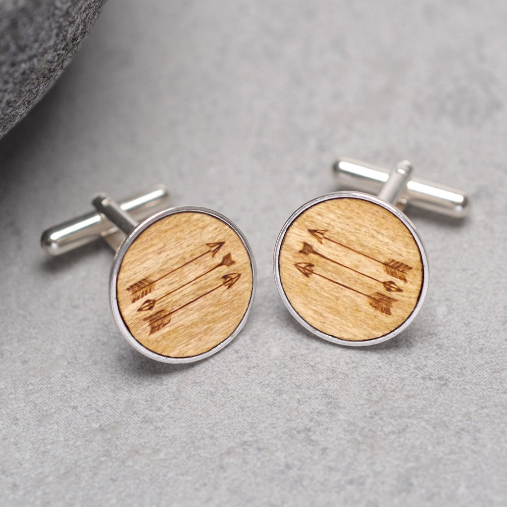 wooden cufflinks