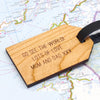 Wooden luggage tag