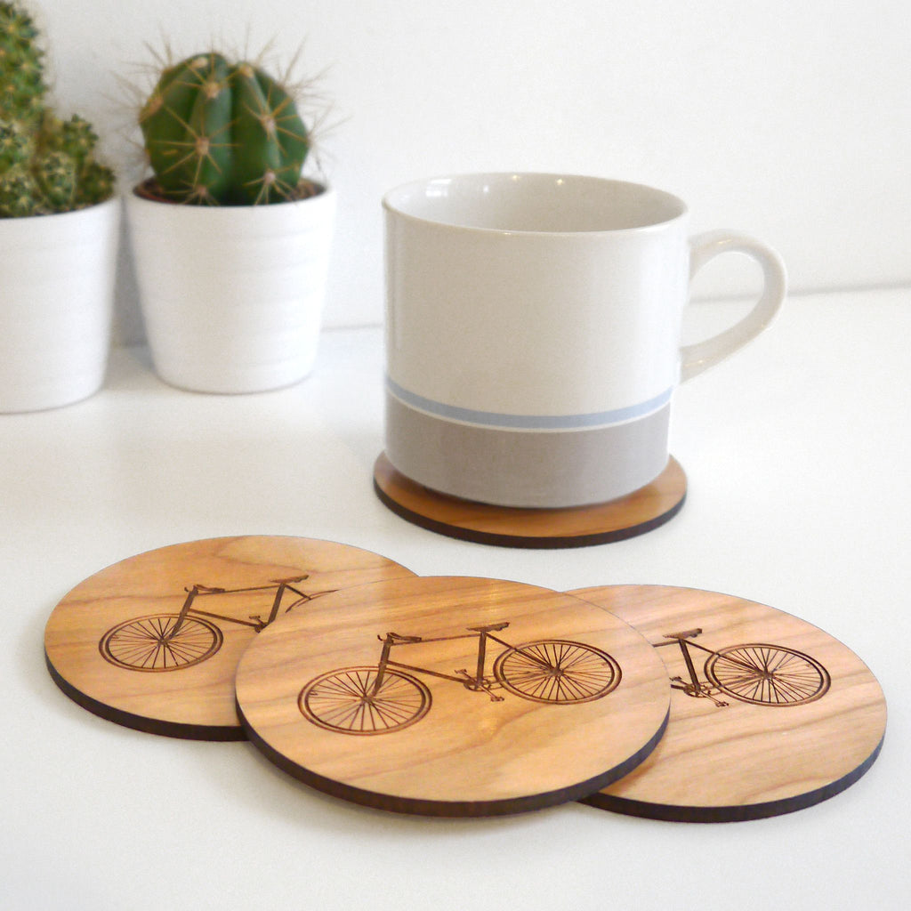 Wooden etched coasters