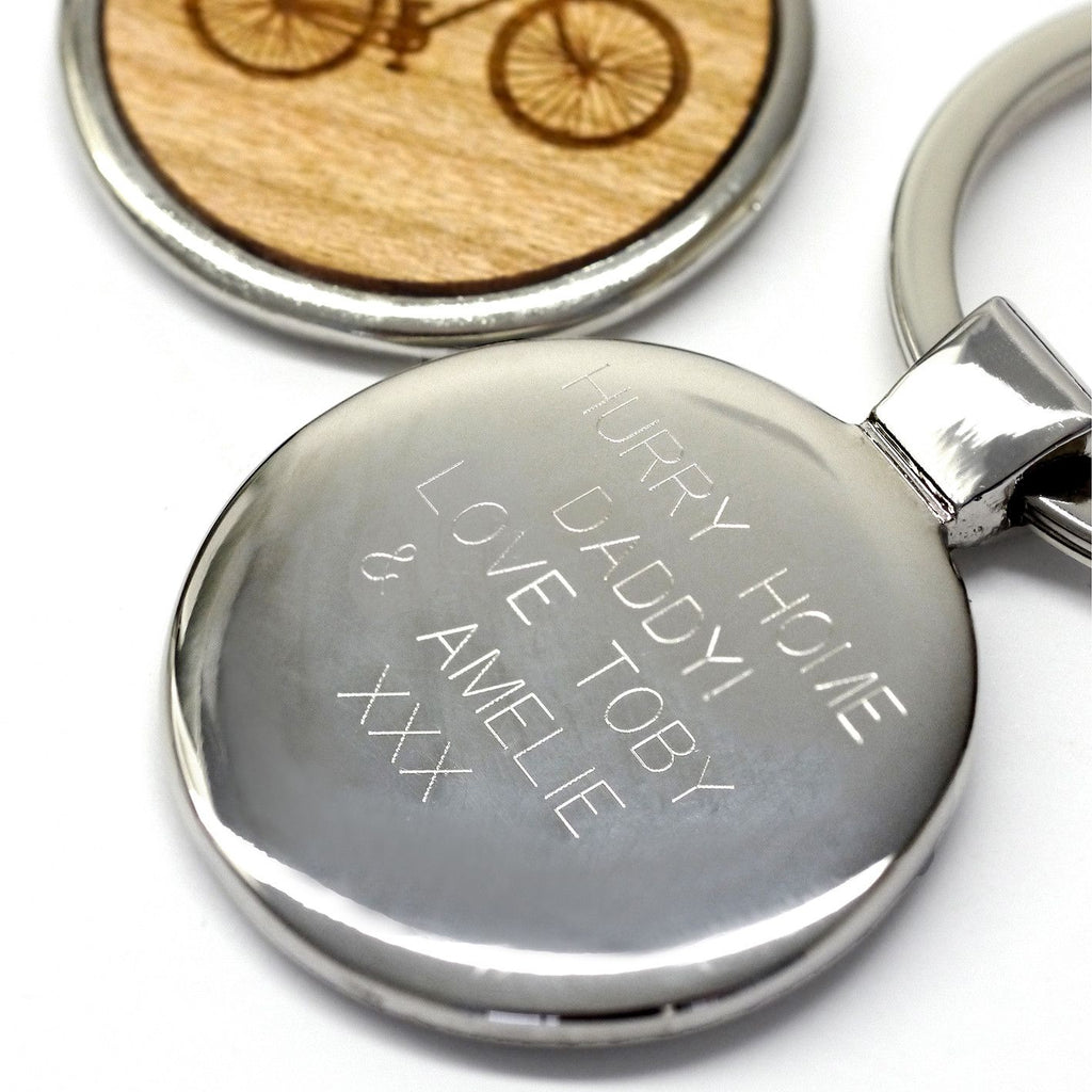 personalised message on keyring