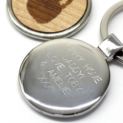 Personalised Wooden Handprint Keyring – Joanna Emily