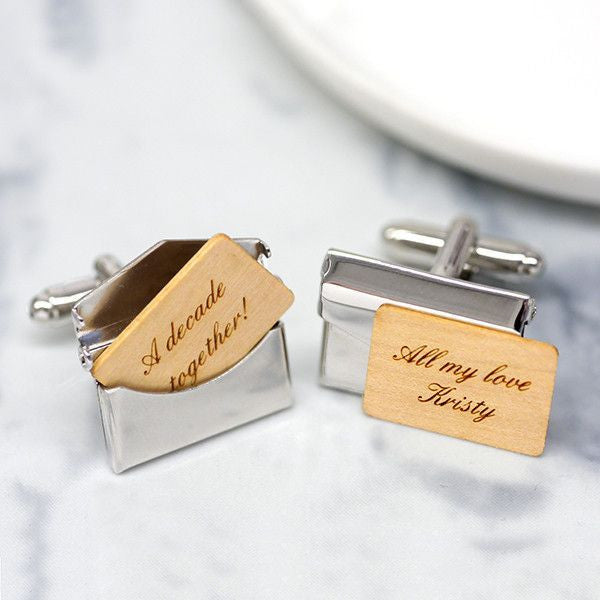 Personalised message cufflinks