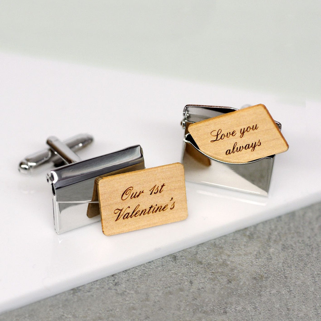 cufflinks with personalised message inside