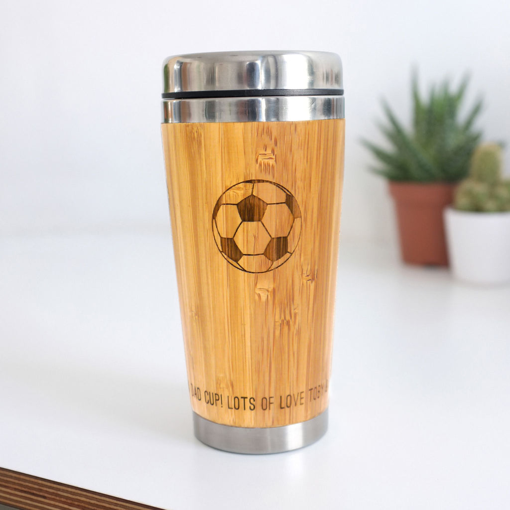 Football Illustration Wooden Coffee Mug